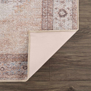 Analu Peach Washable Runner Rug