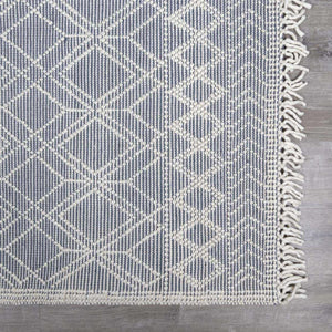 Ramsbury Ivory & Blue 8ft Runner Rug