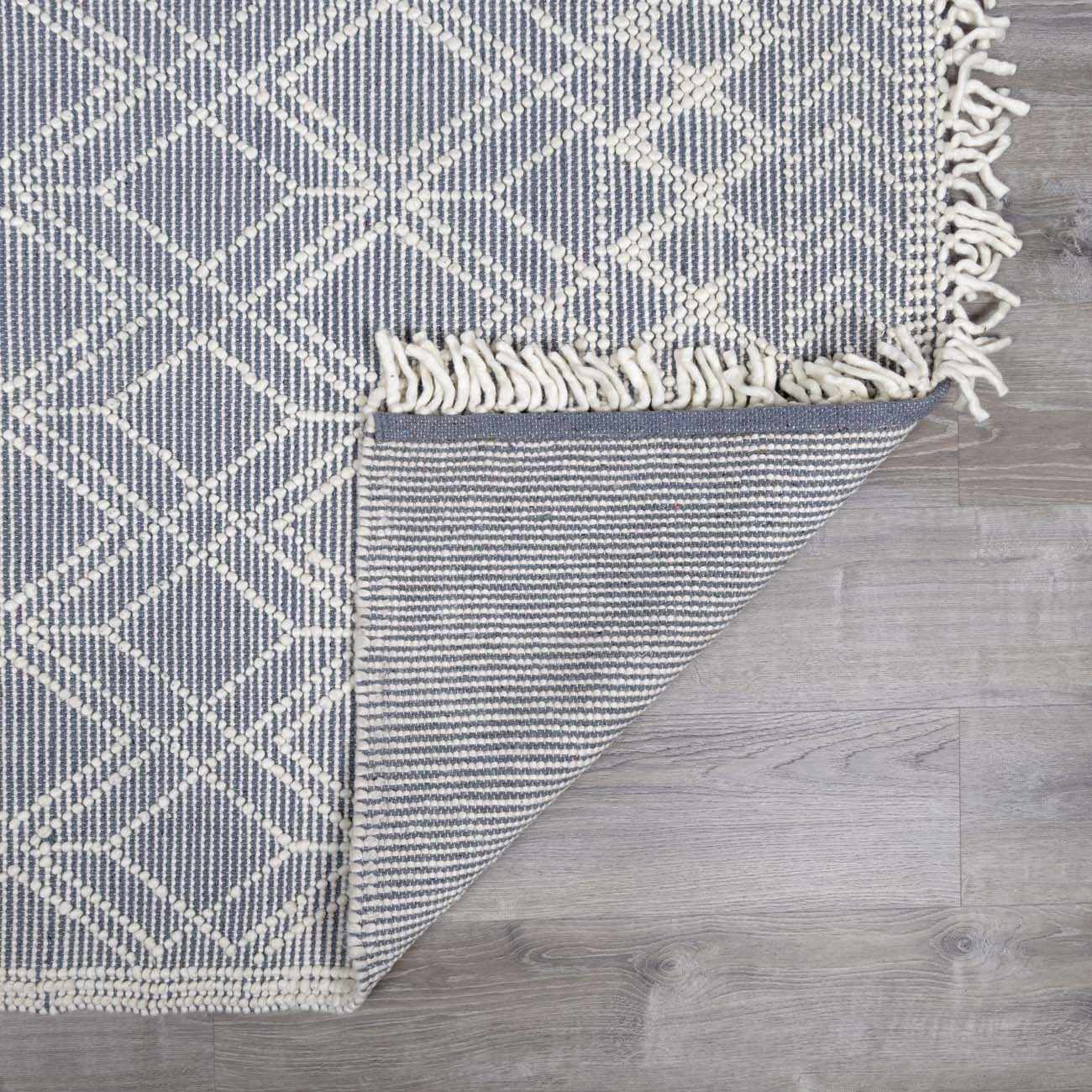 Ramsbury Ivory & Blue 8ft Runner Rug