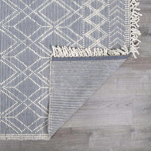 Ramsbury Ivory & Blue 8ft Runner Rug