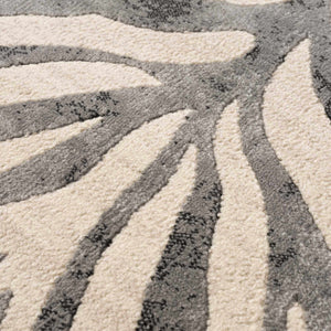 Gray Ecorse Zebra Print 7ft Runner Rug