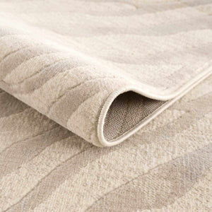 Beige Manteca Zebra Print 7ft Runner Rug