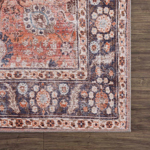 Ganyangan Red Washable Runner Rug