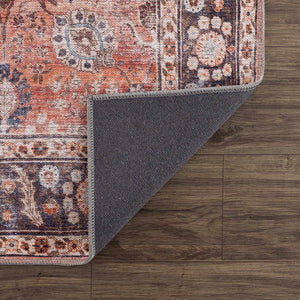 Ganyangan Red Washable Runner Rug