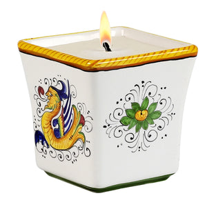 DERUTA CANDLES: Square Flared Candle Raffaellesco Design