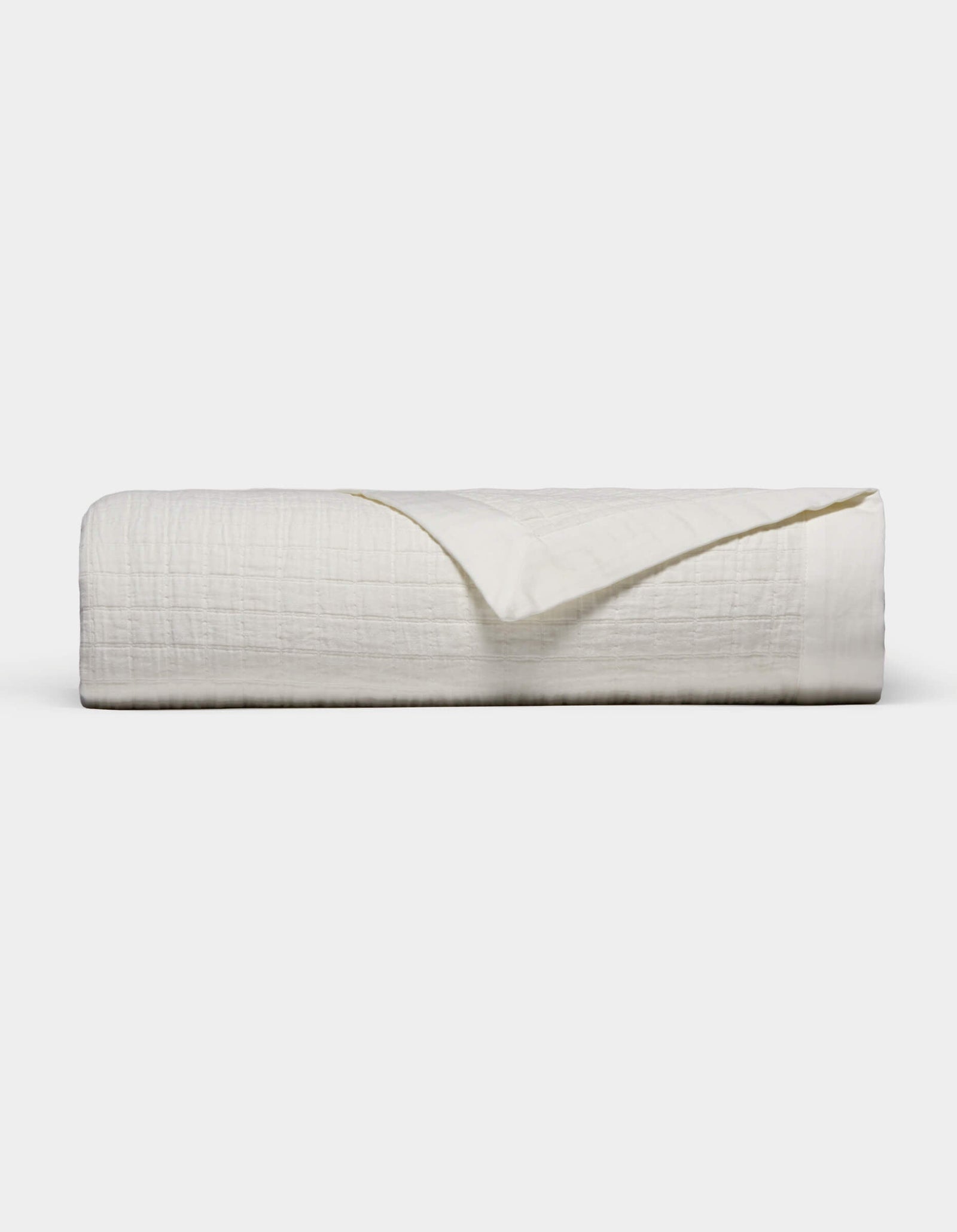 Waterfront Grid Matelasse Blanket - Sea Salt / Twin