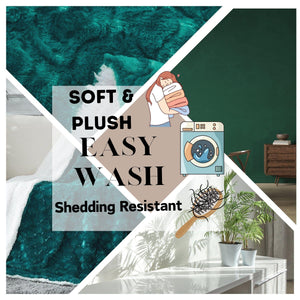 DaDa Bedding Mermaid Scales Emerald Green Blue w/ Sherpa Backside Faux Fur Throw Blanket (BL-171805)