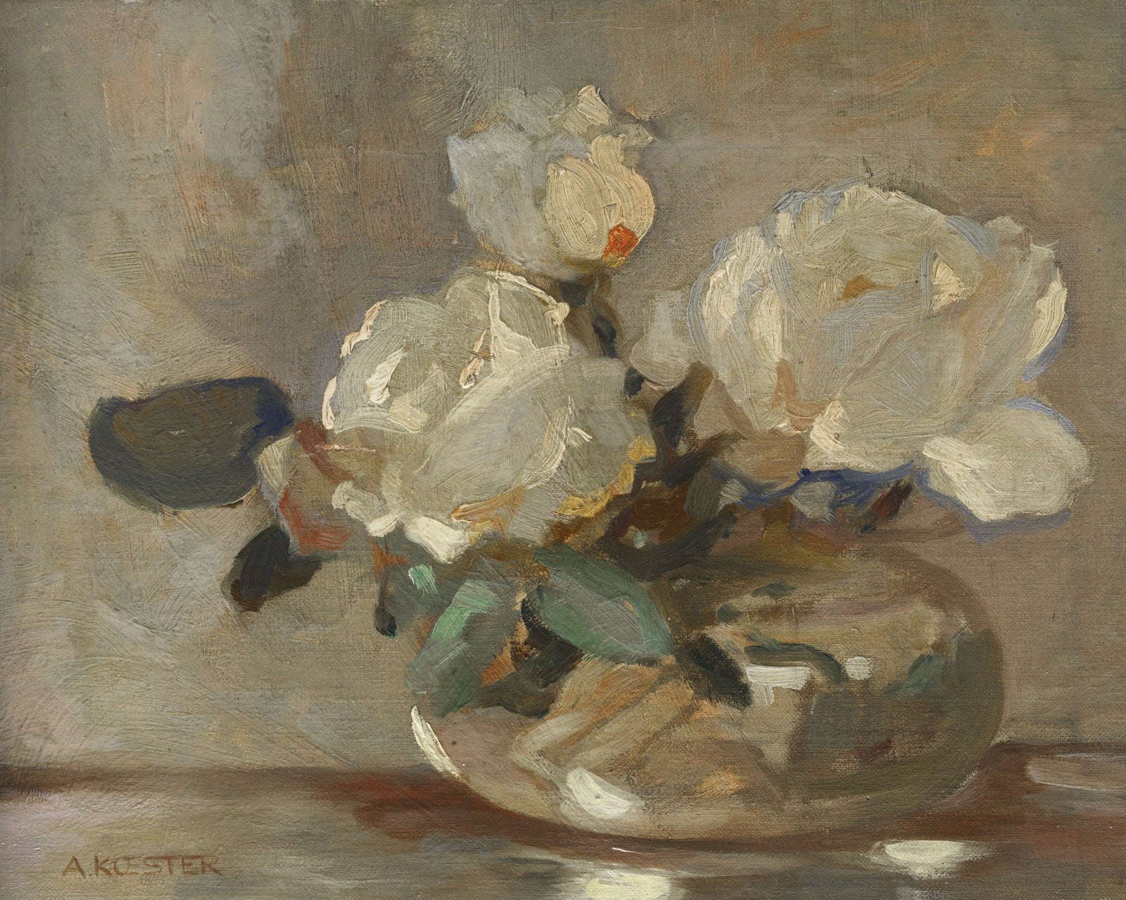 White Flower Pot