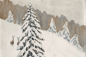 Winter Deer Landscape