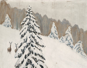 Winter Deer Landscape
