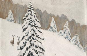 Winter Deer Landscape