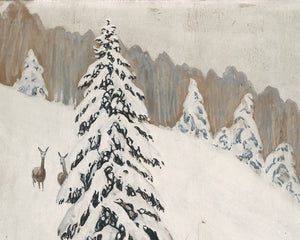 Winter Deer Landscape