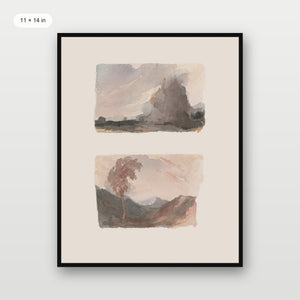 Muted Watercolor Landscape