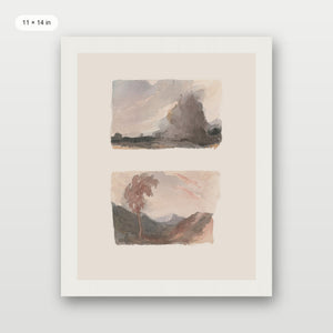 Muted Watercolor Landscape