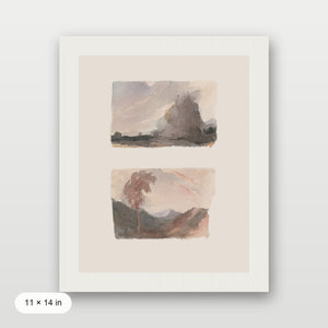 Muted Watercolor Landscape
