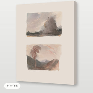 Muted Watercolor Landscape