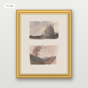 Muted Watercolor Landscape