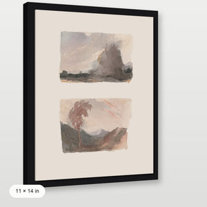 Muted Watercolor Landscape