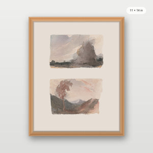 Muted Watercolor Landscape