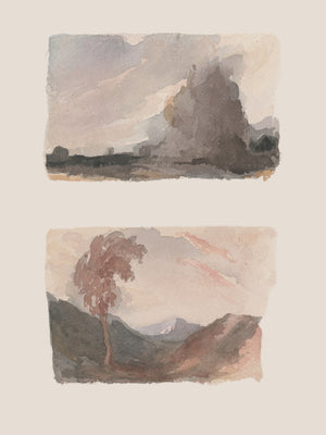 Muted Watercolor Landscape