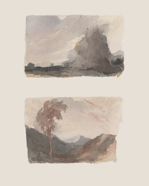 Muted Watercolor Landscape
