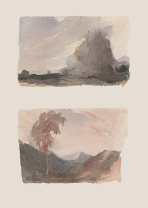 Muted Watercolor Landscape