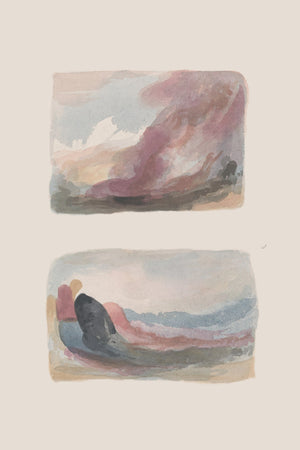 Muted Watercolor Landscape Wave