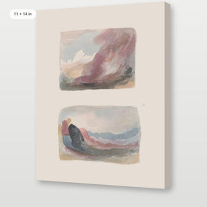 Muted Watercolor Landscape Wave