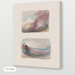 Muted Watercolor Landscape Wave