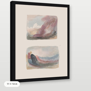 Muted Watercolor Landscape Wave