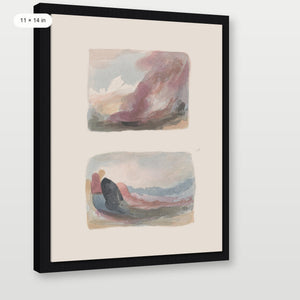 Muted Watercolor Landscape Wave
