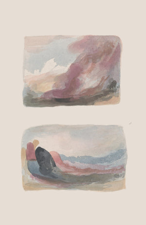 Muted Watercolor Landscape Wave