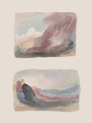 Muted Watercolor Landscape Wave