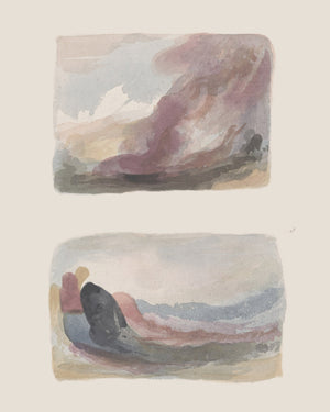 Muted Watercolor Landscape Wave