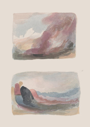 Muted Watercolor Landscape Wave