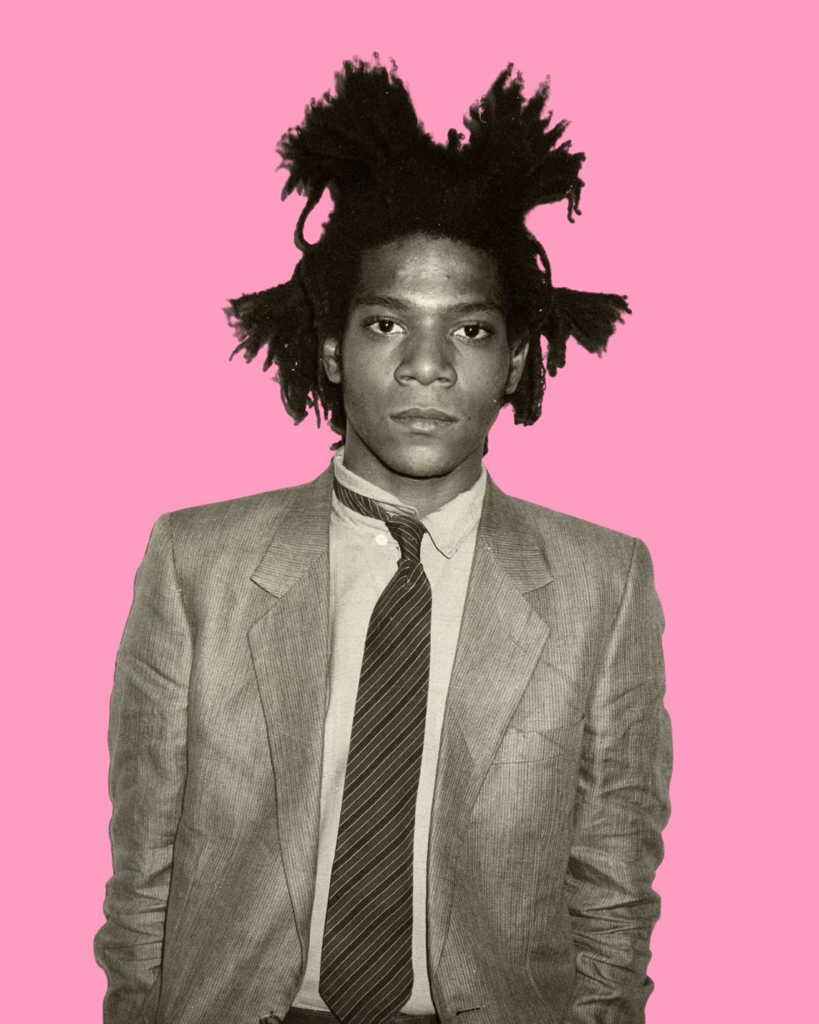 Basquiat - Portrait Pink