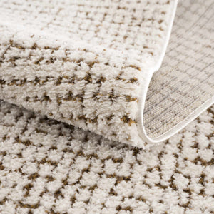 Keita Cream & Brown 7ft Runner Rug