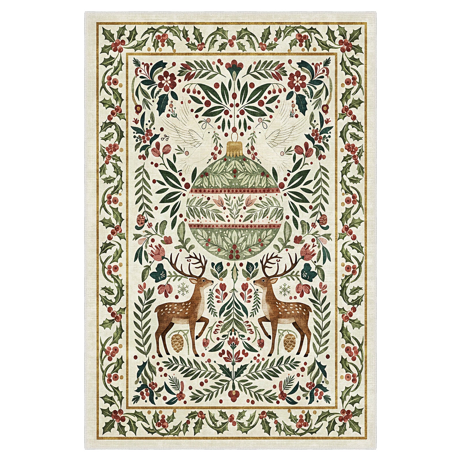 Teryna Christmas Area Rug - 2x3'