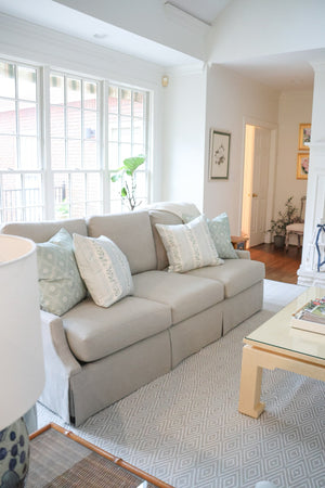 Chapple Chandler x Nicole Speake Scallop Stripe Floral Pillow Cover