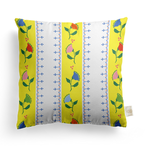 Fretwork Floral Pillow Cover | Featuring Preppy Colorway
