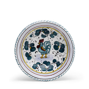 ORVIETO GREEN ROOSTER: Salad Cereal Bowl