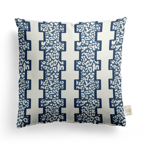 Geometric Leopard Pillow Cover | Featuring Cottage Blue Colorway