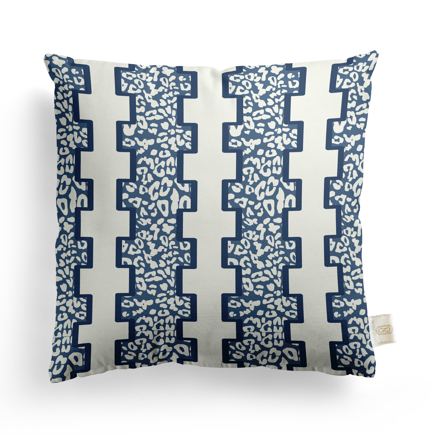 Geometric Leopard Pillow Cover | Featuring Oyster Sand Colorway