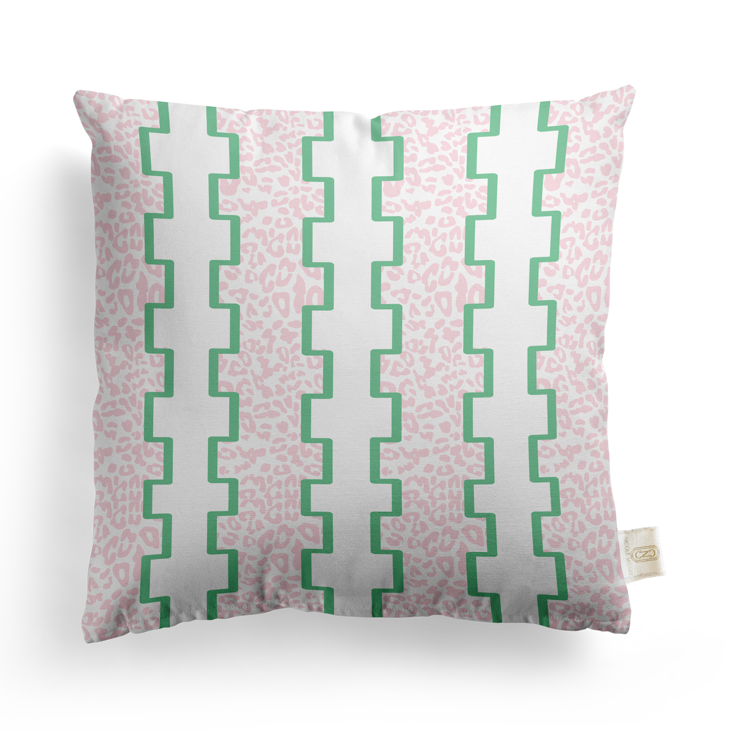 Geometric Leopard Pillow Cover | Featuring Preppy Colorway