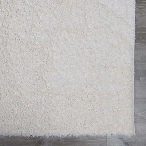 Faina Solid Cream Shag 7ft Rug Washable