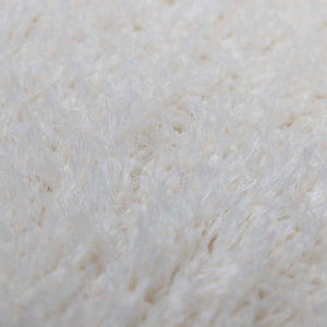 Faina Solid Cream Shag 7ft Rug Washable