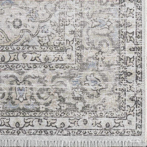 Cream Holi-2301 Washable Runner Rug