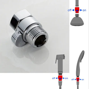 Water Flow Control Valve Brass G1/2 shower Flow Restrictor Adjustable Water Volume for HandHeld Shower Head Shut Off Valve