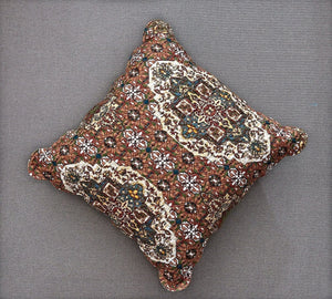 DaDa Bedding Rustic Earthy Cross Motif Folk Style Scalloped Euro Pillow Sham Cover, 26" x 26" (JHW944)