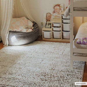 Keita Cream & Brown 7ft Runner Rug